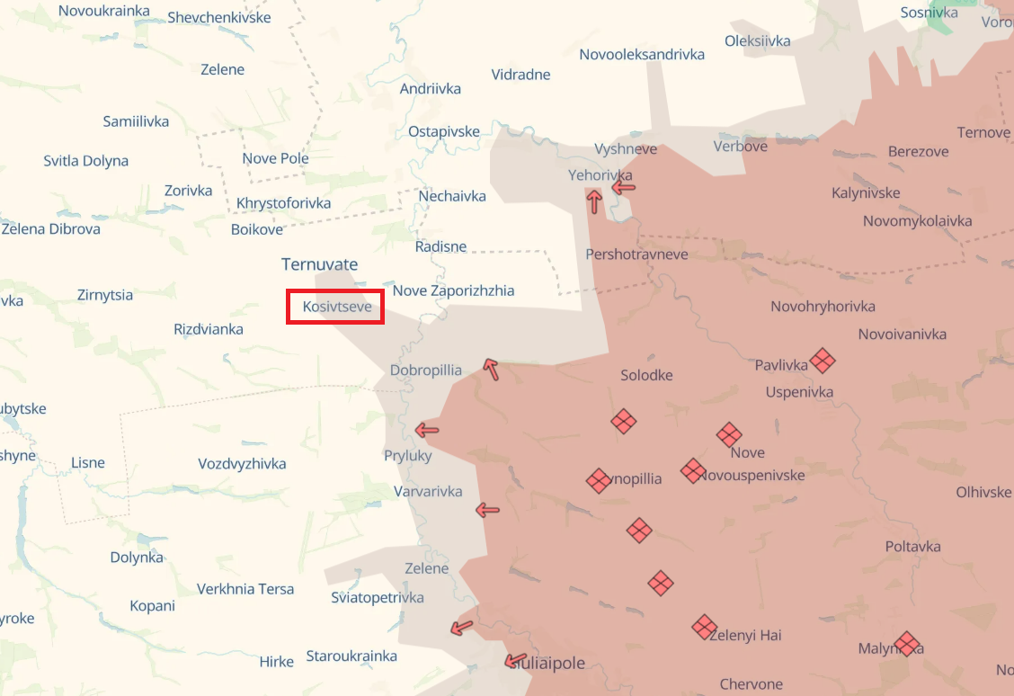 Ukrainian defenders liberate Kosivtseve village in Zaporizhzhia region from Russian troops